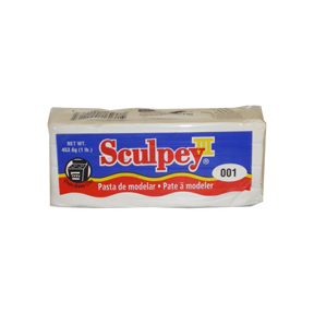 Sculpey III Polymer Clay #001 White 1lb Block