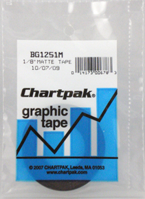 Chartpak Graphic Tape 1/8” x 324” Black Matte