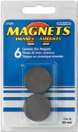 Magnets–Discs–1”dia.x5/32”thick-Pack/6