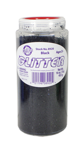 Glitter 1lb Shaker Bottle Black