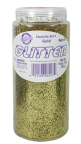 Glitter 1lb Shaker Bottle Gold