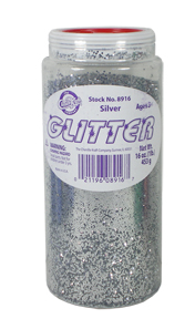 Glitter 1lb Shaker Bottle Silver