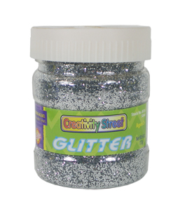 Glitter 4oz Shaker Bottle Silver