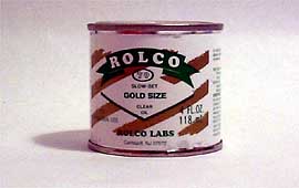 Rolco Slow Set Gold Size For Metallic Leaf 4oz Tin