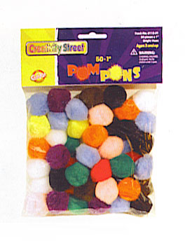 Pom Poms Pack of 50 Bright Hues