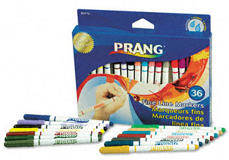 Prang Washable Fine Line Markers Set of 36