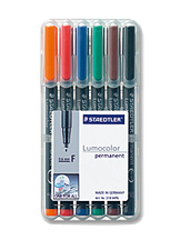 Staedtler Lumocolor Permanent Set of 6 - M