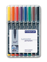 Staedtler Lumocolor Permanent Set of 8 - F