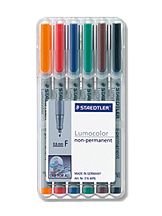 Staedtler Lumocolor Non-Permanent Set of 6 - S