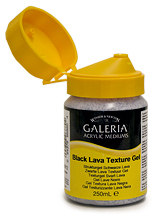 Winsor & Newton Galeria Black Lava Texture Gel