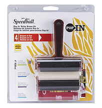 Speedball 4" 4-in-1 Pop-In Roller Brayer Kit