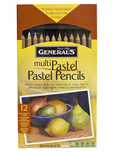 General’s Multi-Pastel Chalk Pencils Set of 12