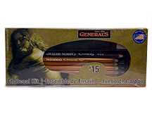 General’s #15 Charcoal Drawing Pencil Kit