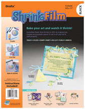 Grafix Shrink Film 8.5x11 Black 6/Pack