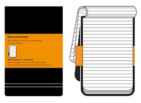 Moleskine Notebook Reporter Ruled Pocket Black