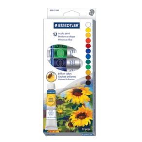 Staedtler Acrylic Paints -  Set of 12 x 12mL